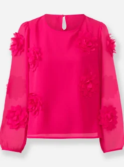 Blusen|heine Langarm-Bluse pink