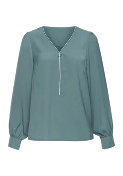 Strandmode|Blusen|LASCANA Langarmbluse petrol