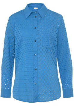 Strandmode|LASCANA Langarmbluse blau