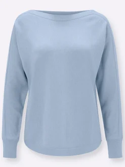 Pullover| Langarm-Pullover hellblau