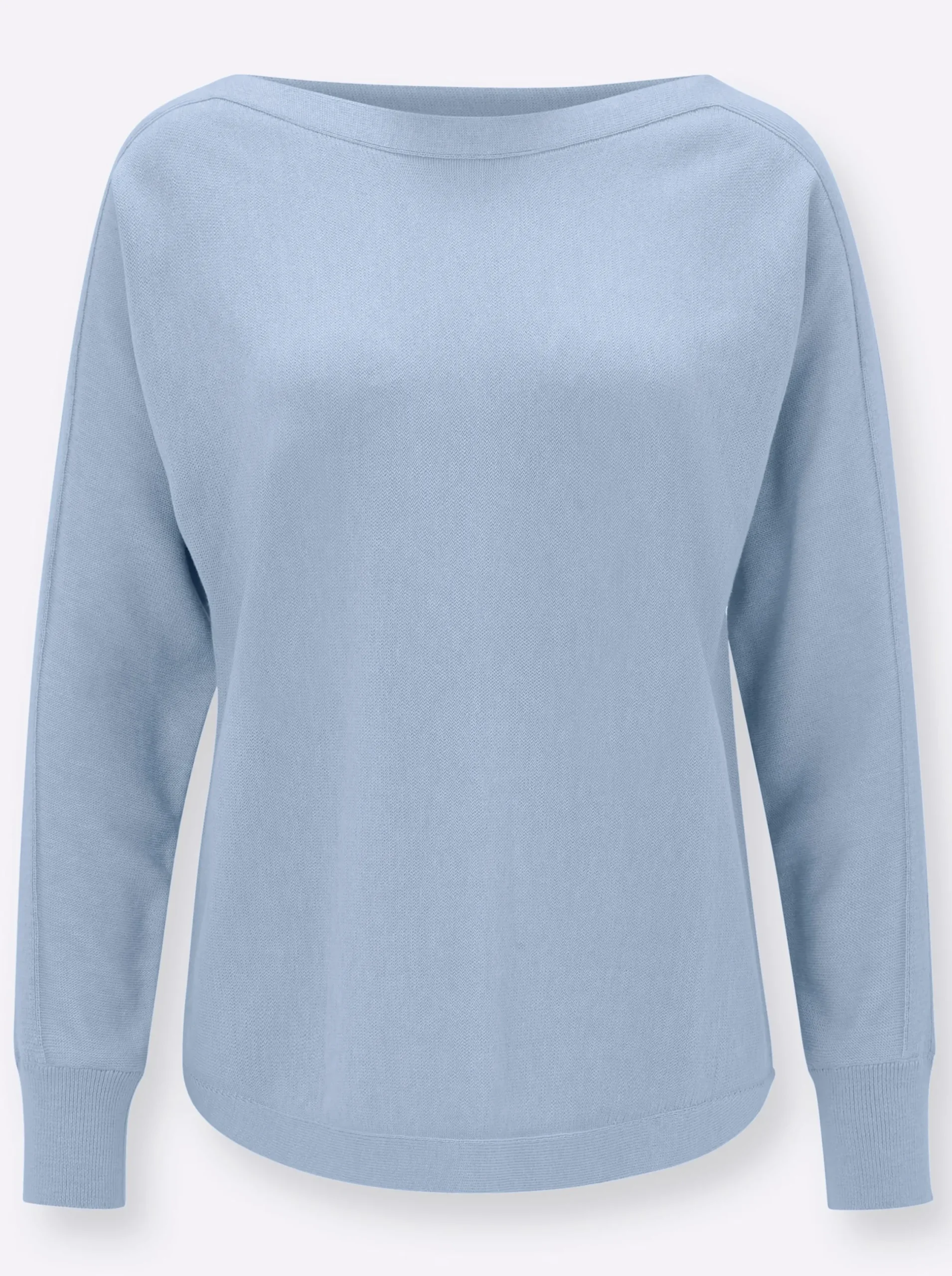 Pullover| Langarm-Pullover hellblau