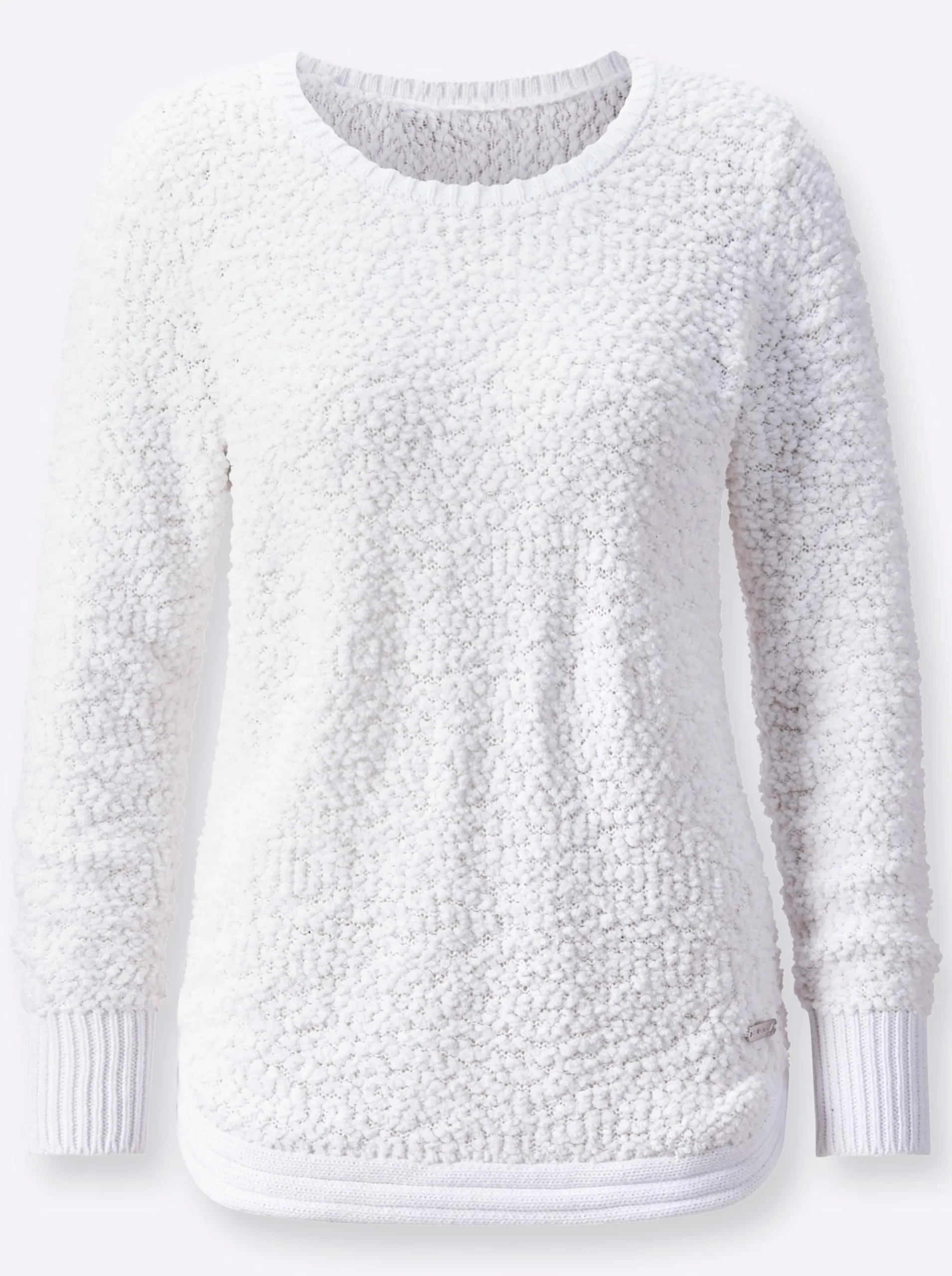Pullover| Langarm-Pullover ecru