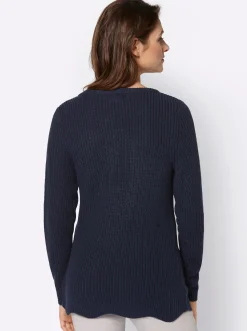 Pullover| Langarm-Pullover marine