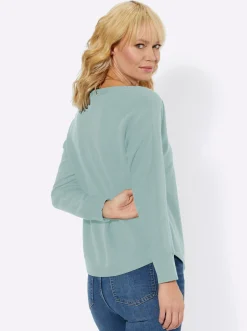 Pullover| Langarm-Pullover kalkmint