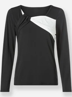 Shirts|heine Langarmshirt schwarz-ecru