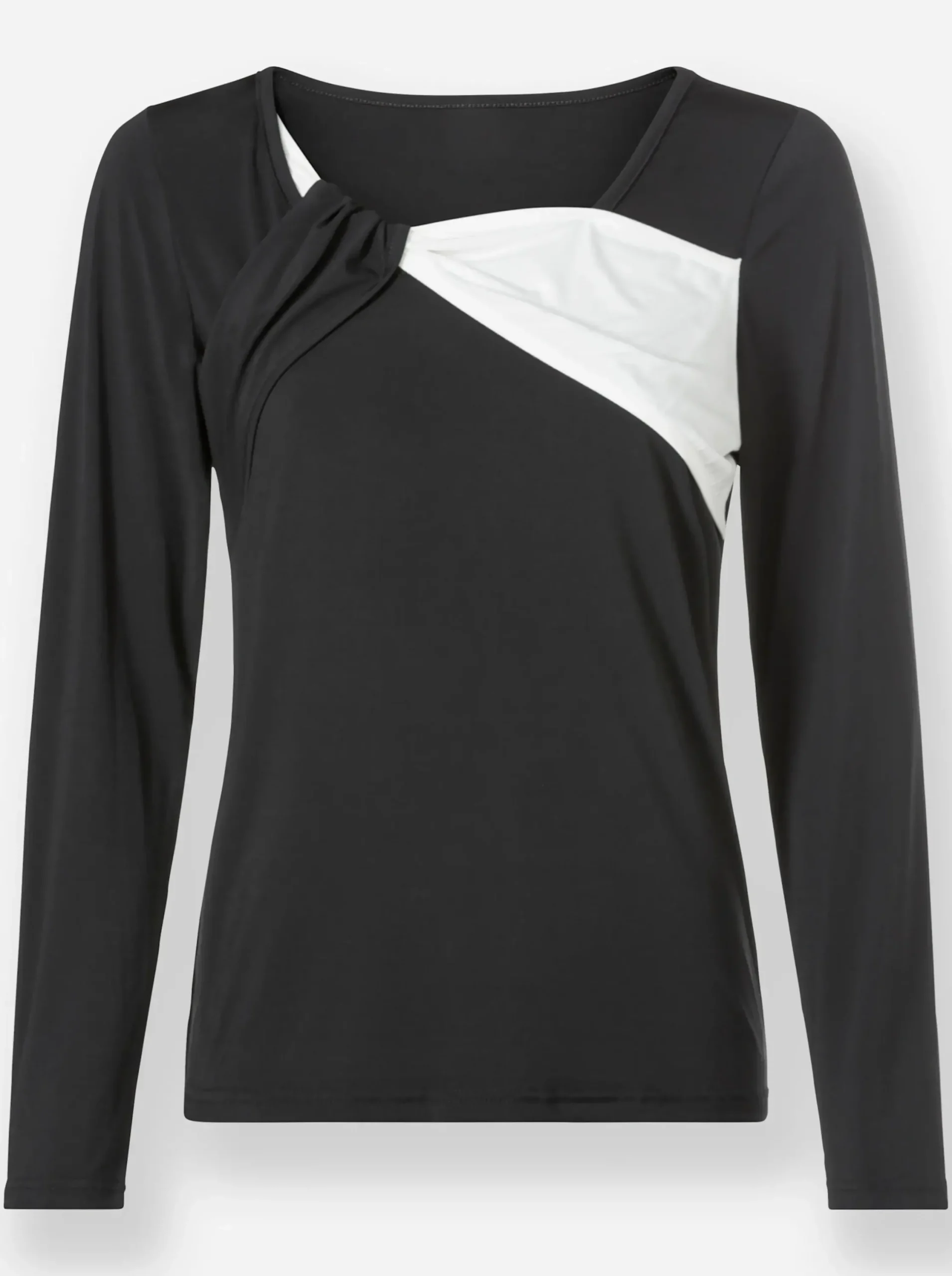 Shirts|heine Langarmshirt schwarz-ecru