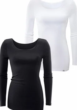 Shirts|Bench. Langarmshirt schwarz,weiß
