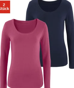 Shirts|Vivance Langarmshirt beere,navy