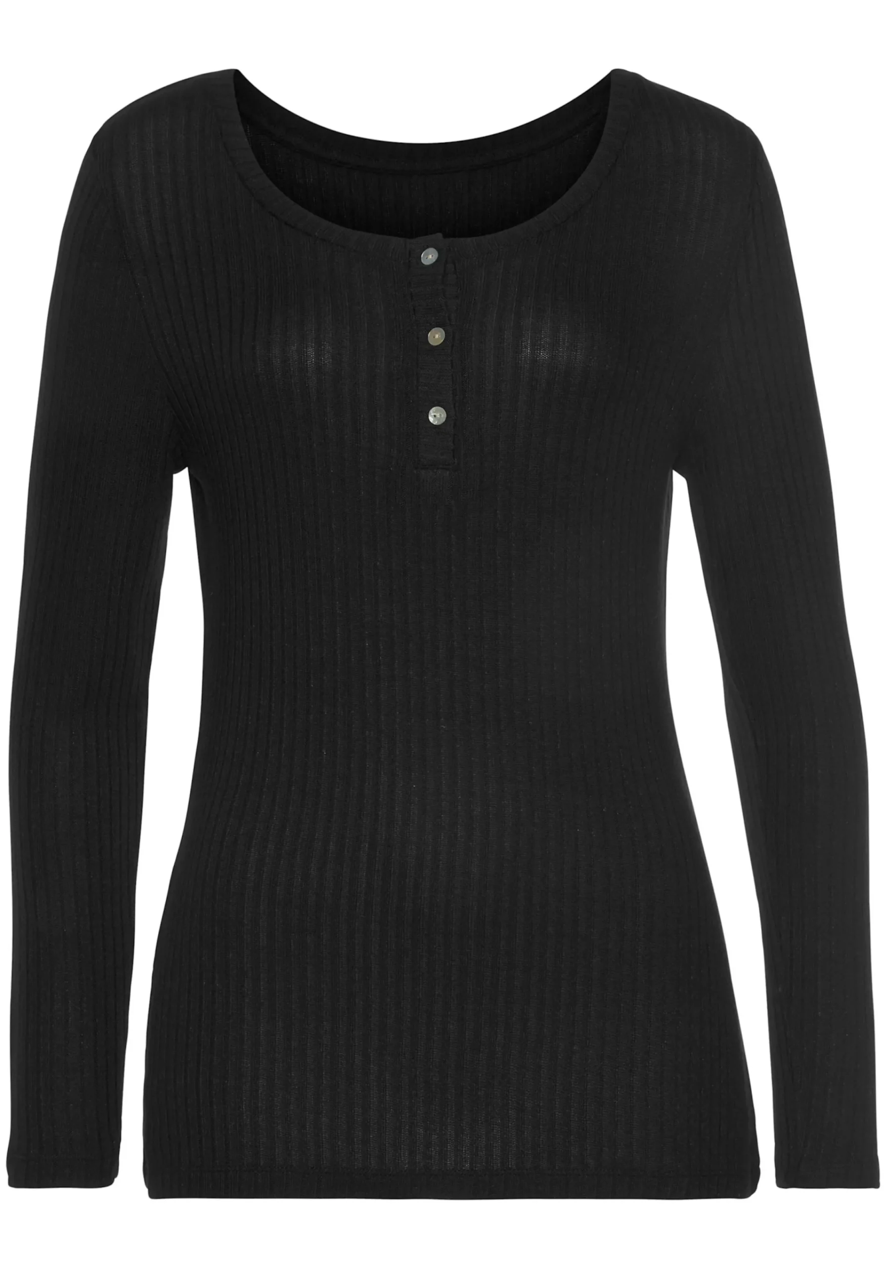 Strandmode|Shirts|Vivance Langarmshirt schwarz