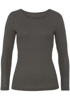 Shirts|LASCANA Langarmshirt anthrazit
