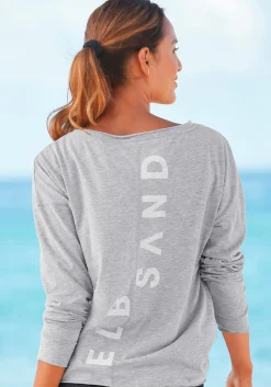 Strandmode|Elbsand Langarmshirt graumeliert