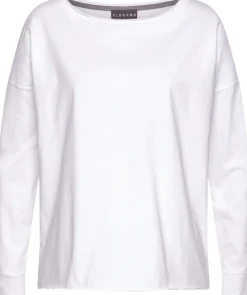Strandmode|Elbsand Langarmshirt weiß