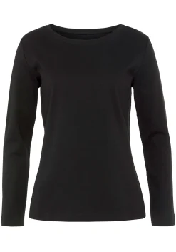 Shirts|Vivance Langarmshirt weiß,black