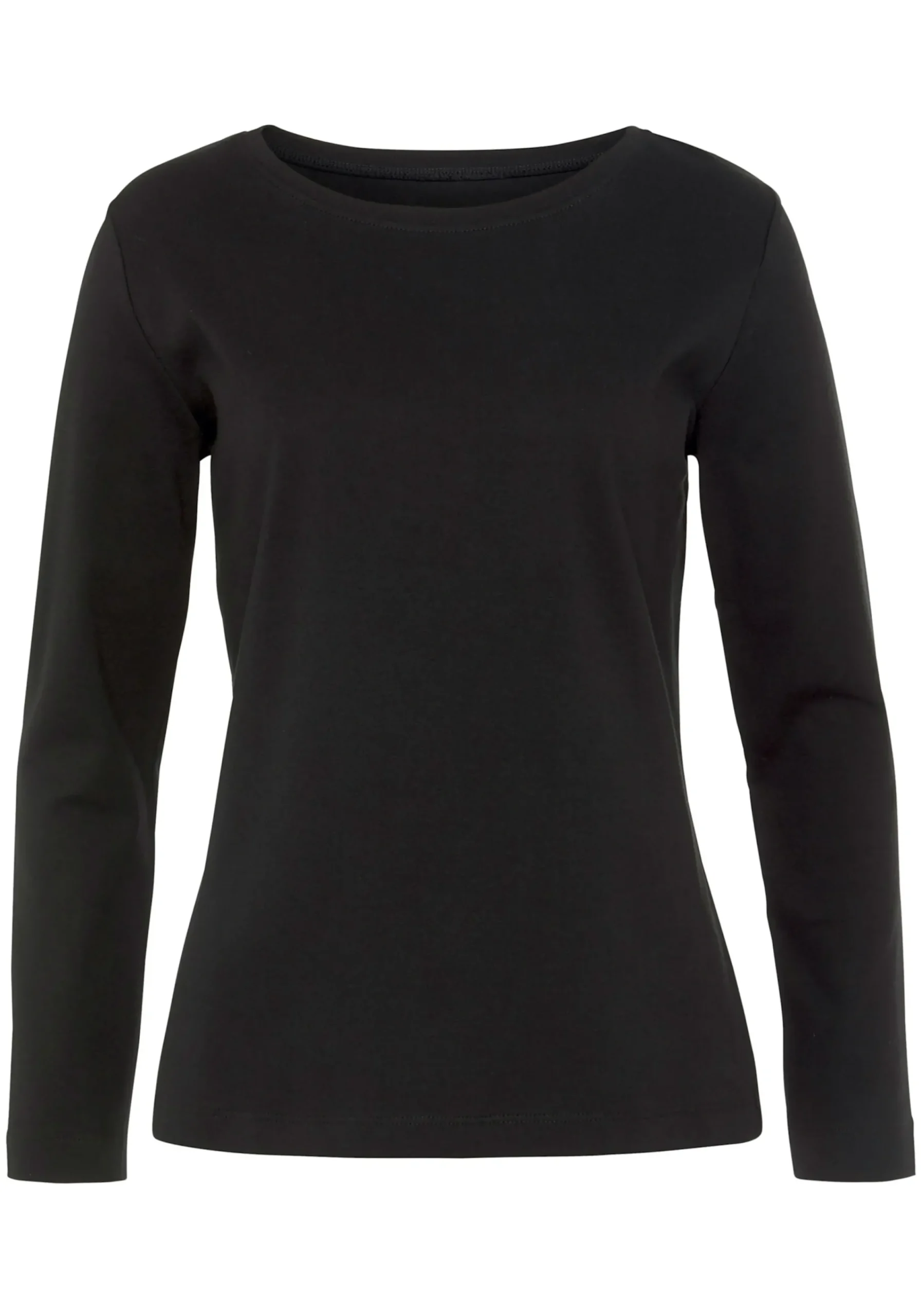Shirts|Vivance Langarmshirt weiß,black