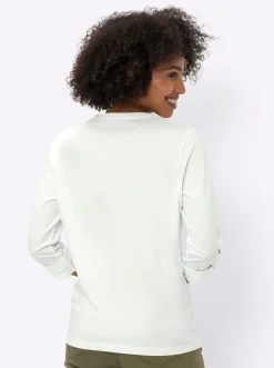 Blusen|Shirts|heine Langarmshirt ecru