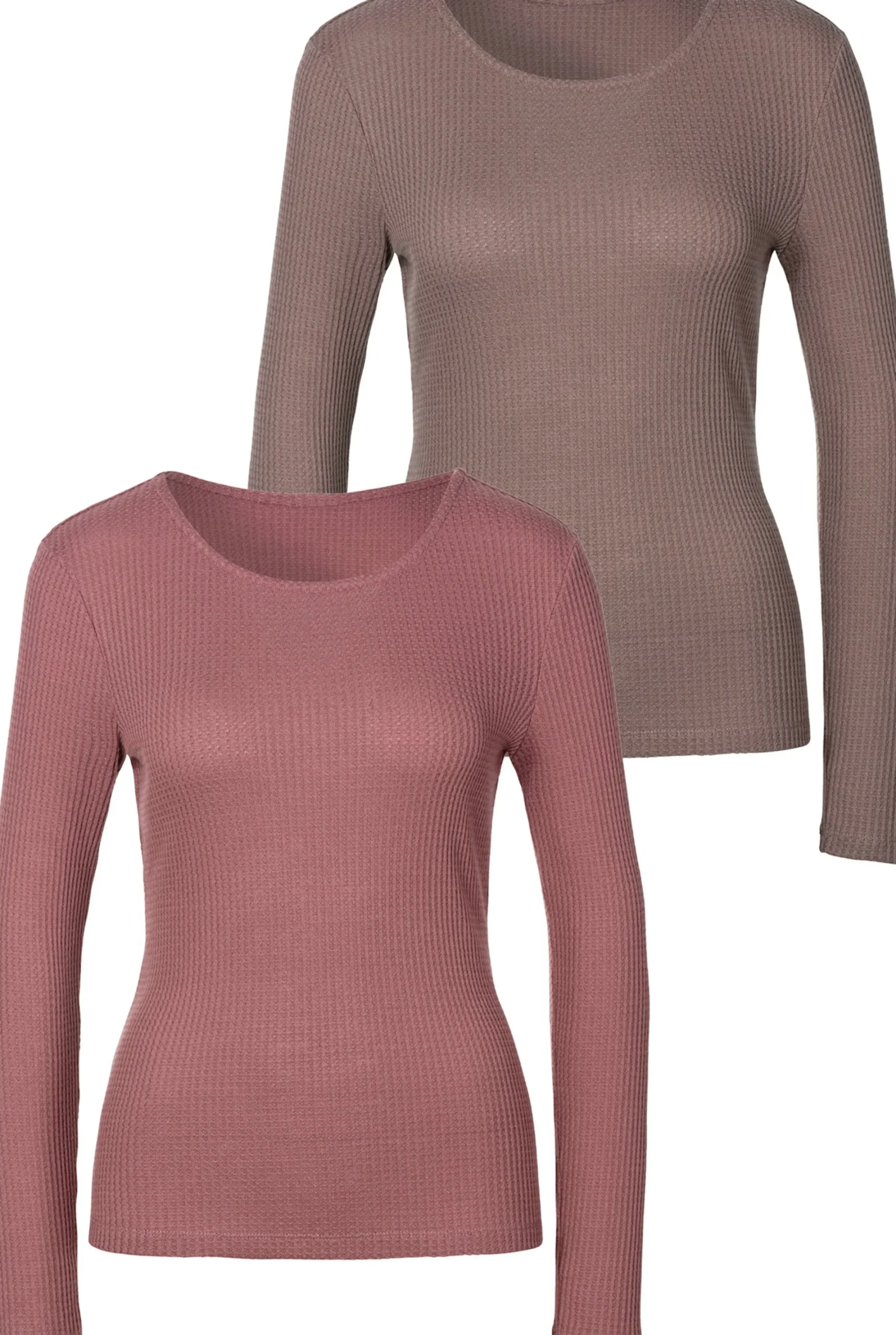 Shirts|LASCANA Langarmshirt mauve,taupe