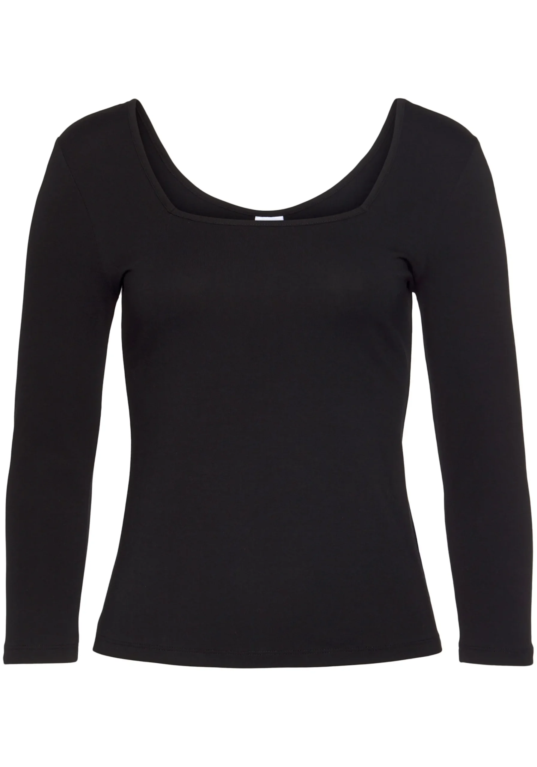 Shirts|LASCANA Langarmshirt schwarz