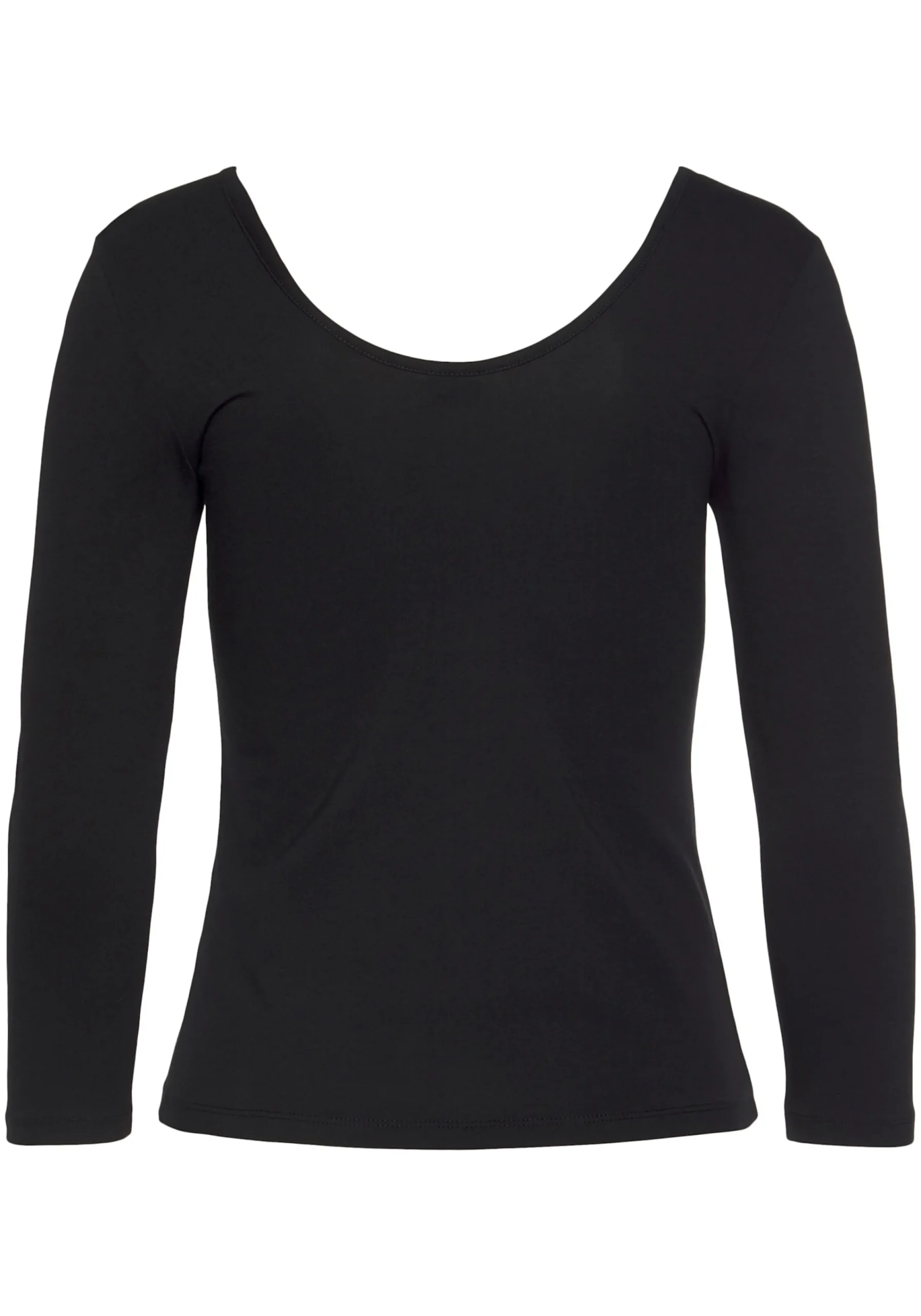 Shirts|LASCANA Langarmshirt schwarz