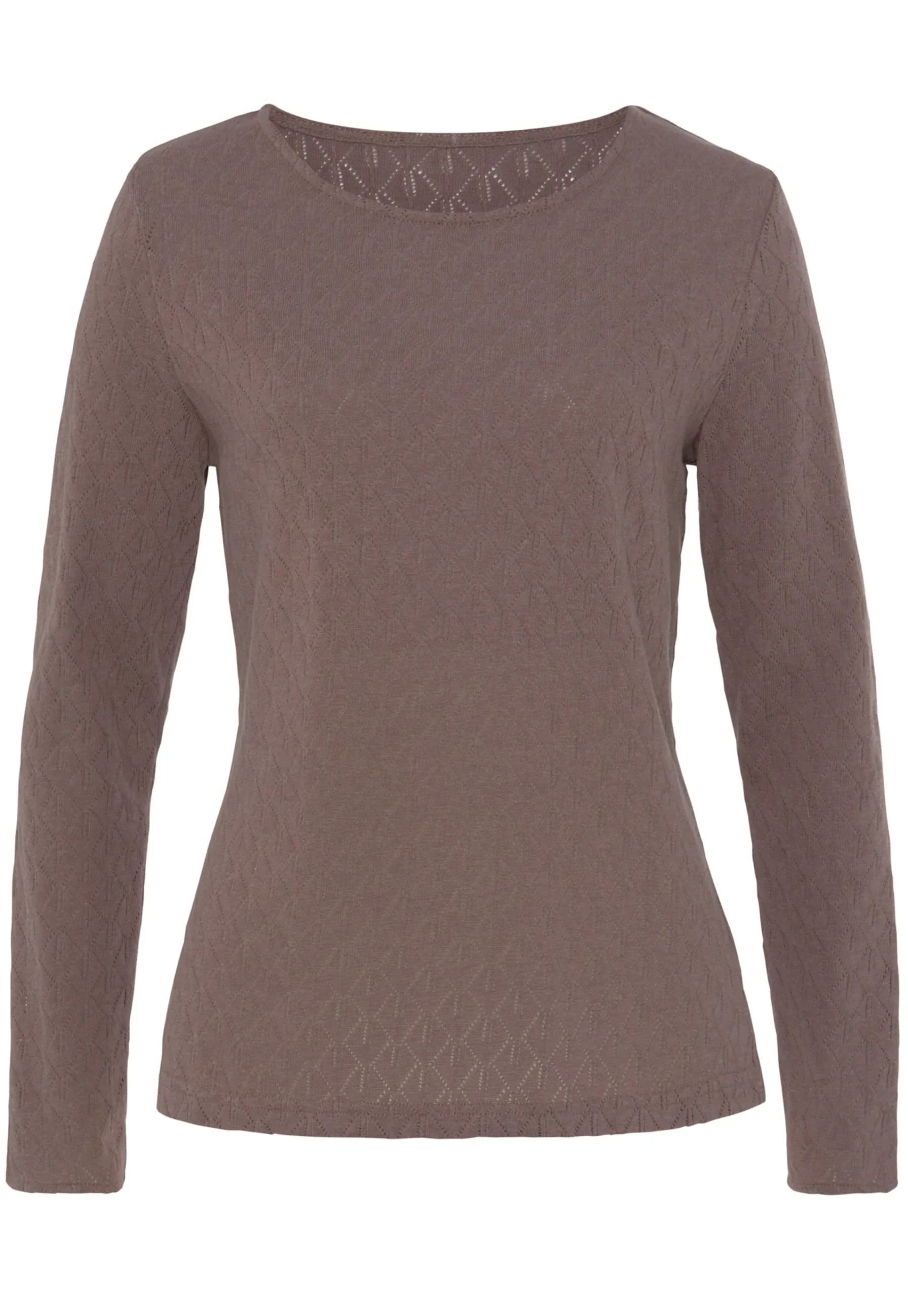 Strandmode|Shirts|Vivance Langarmshirt beere,taupe