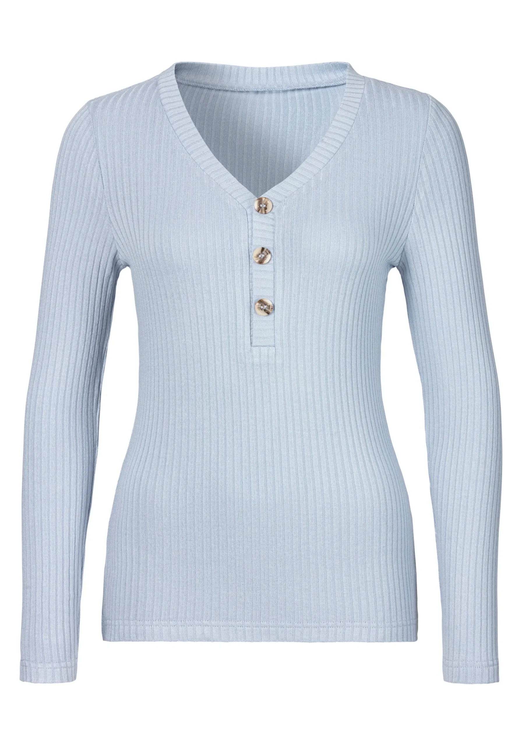 Shirts|LASCANA Langarmshirt hellblau