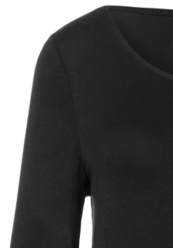 Shirts|LASCANA Langarmshirt schwarz