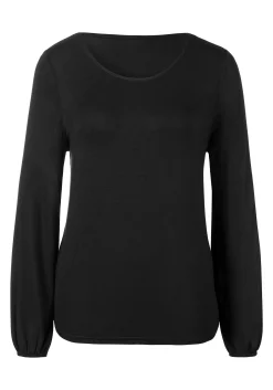 Shirts|LASCANA Langarmshirt schwarz