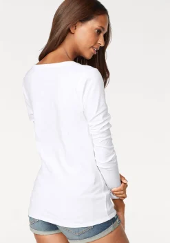 Strandmode|Vivance Langarmshirt schwarz,weiß