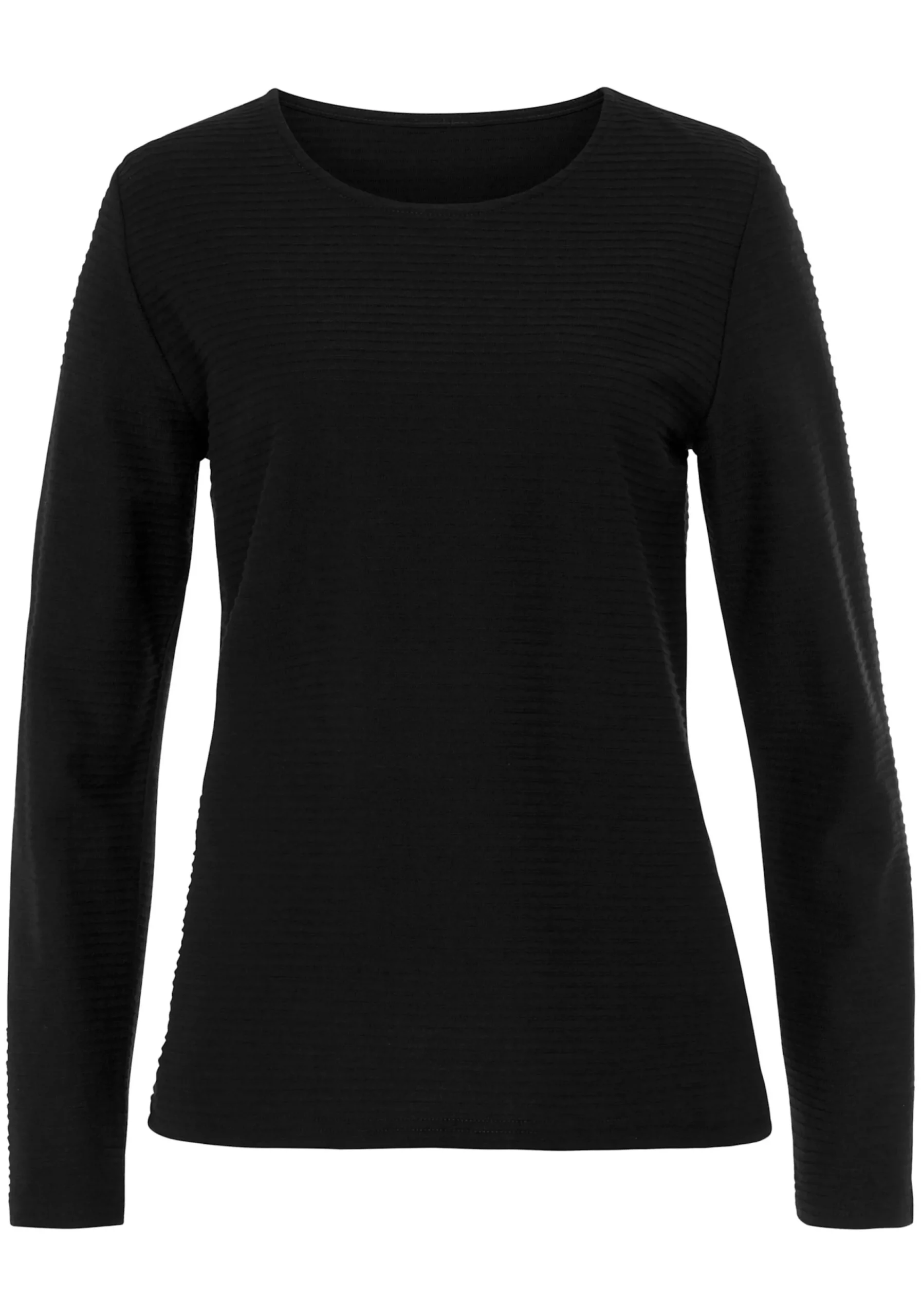 Shirts|LASCANA Langarmshirt schwarz