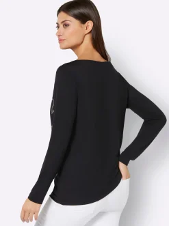 Shirts| Langarmshirt schwarz