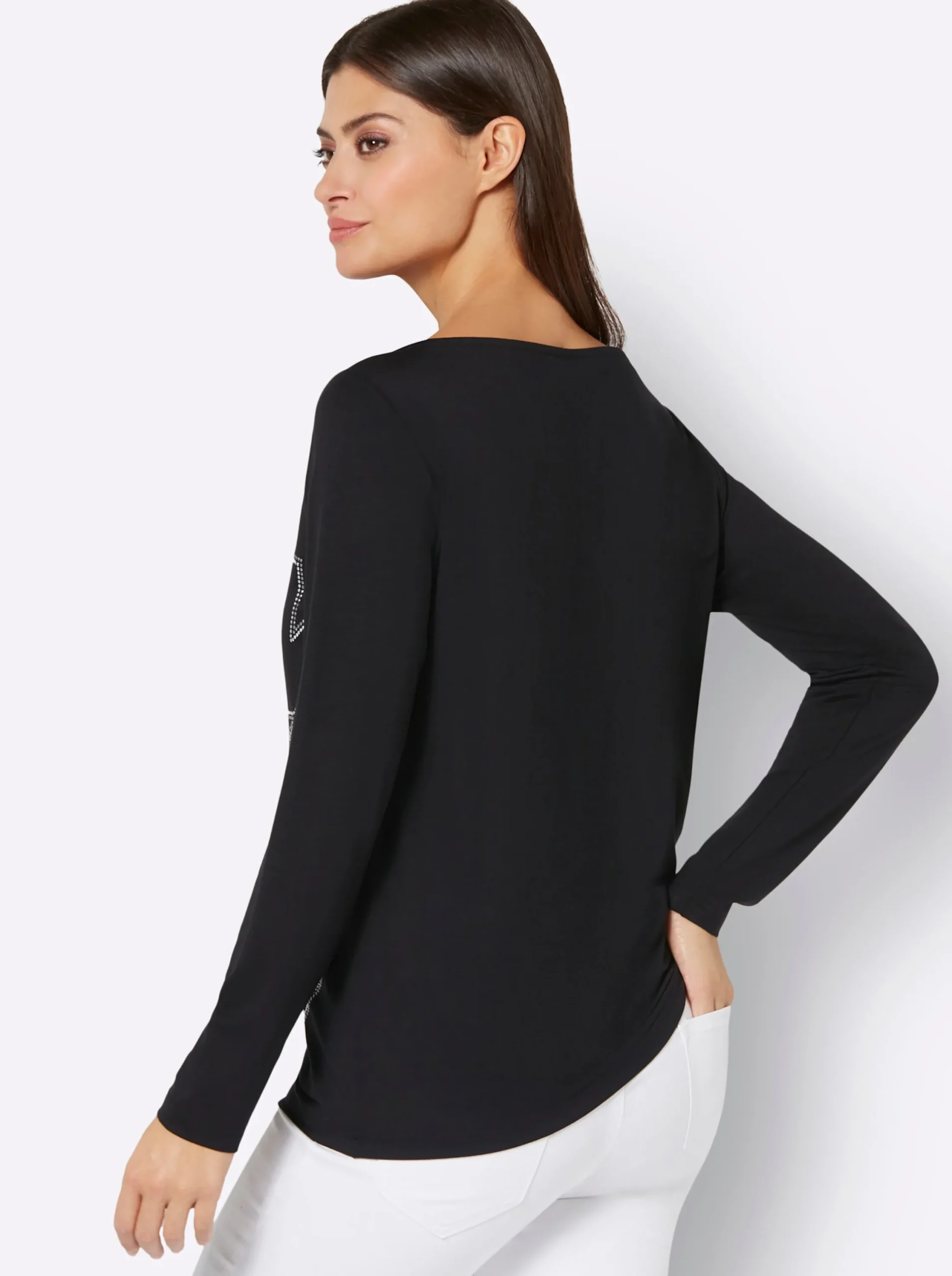 Shirts| Langarmshirt schwarz