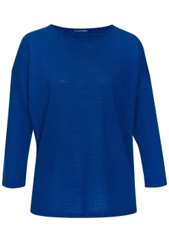 Strandmode|Shirts|Vivance Langarmshirt royalblau,weiß