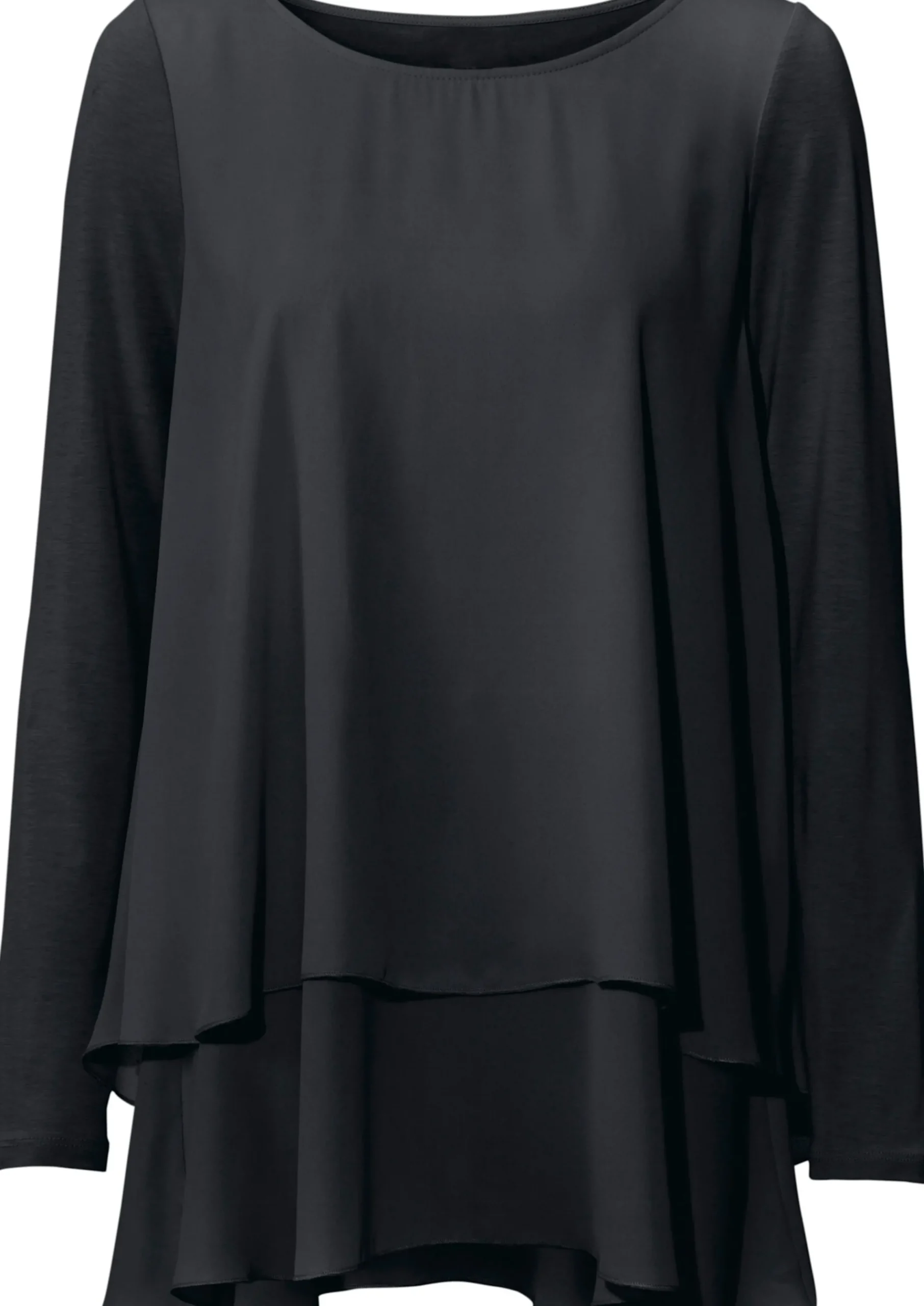 Shirts|heine Langarmshirt in 2-in-1-Optik schwarz