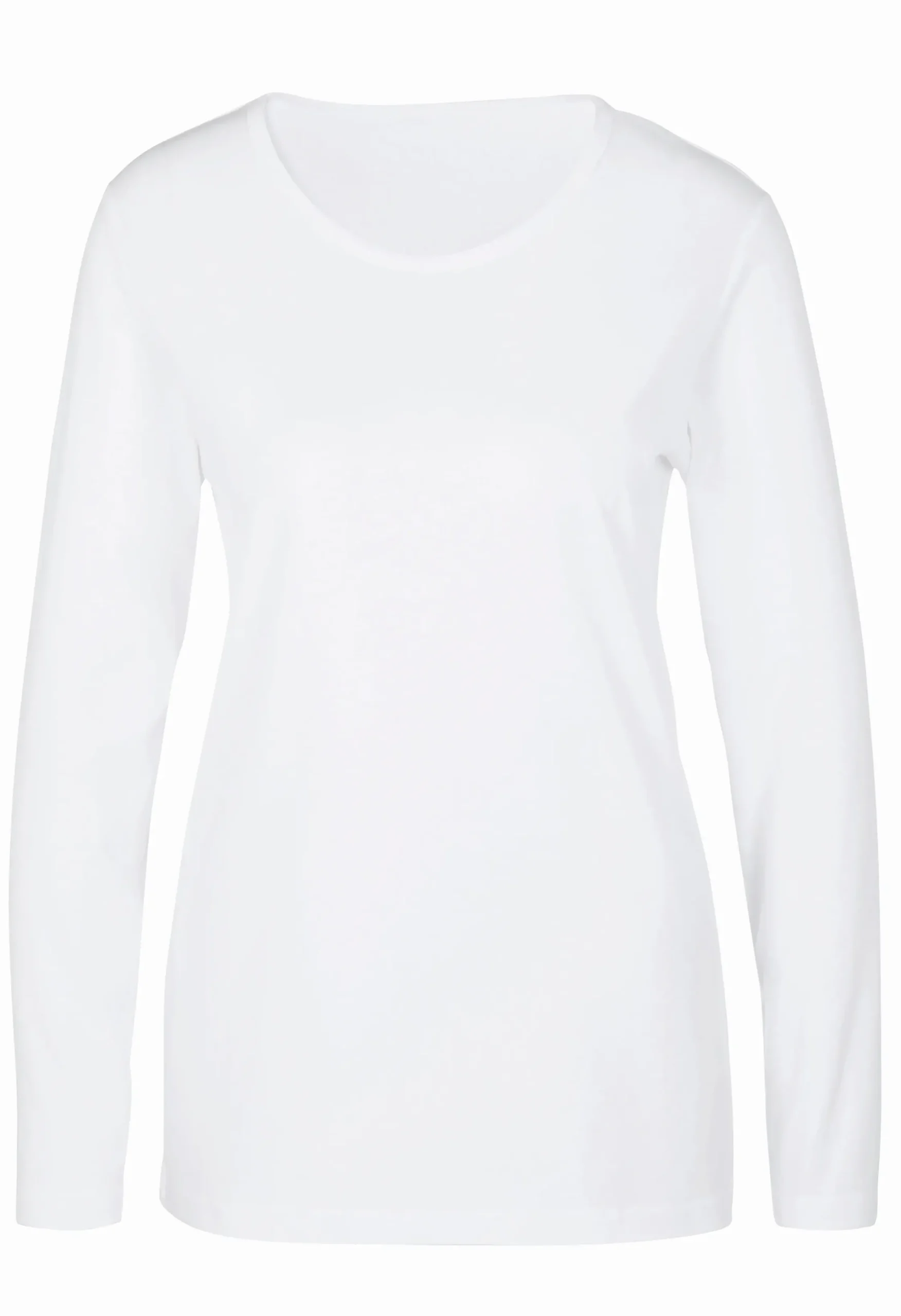 Basics| Langarmshirt in weiter Form weiß