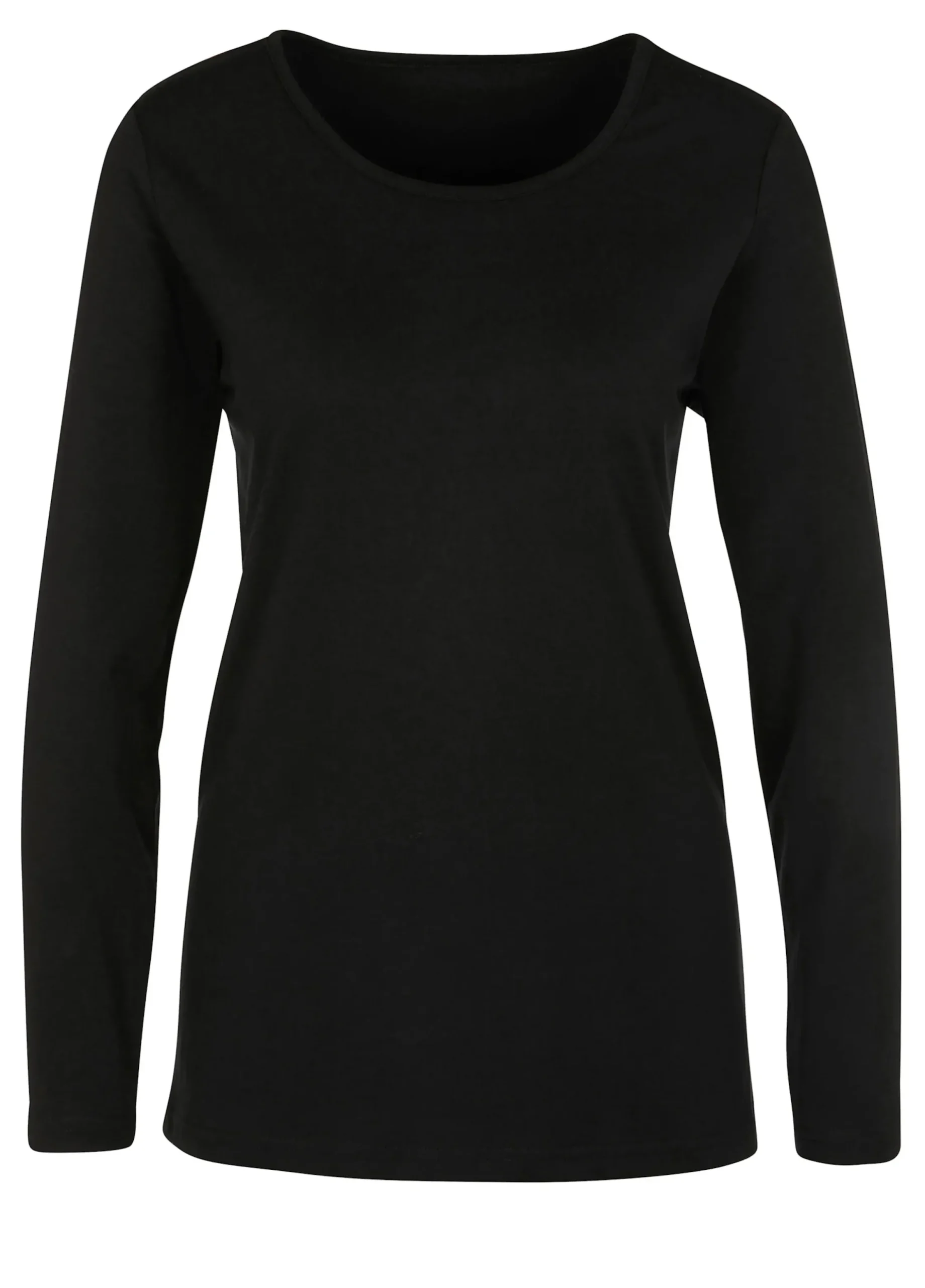 Basics| Langarmshirt in weiter Form schwarz