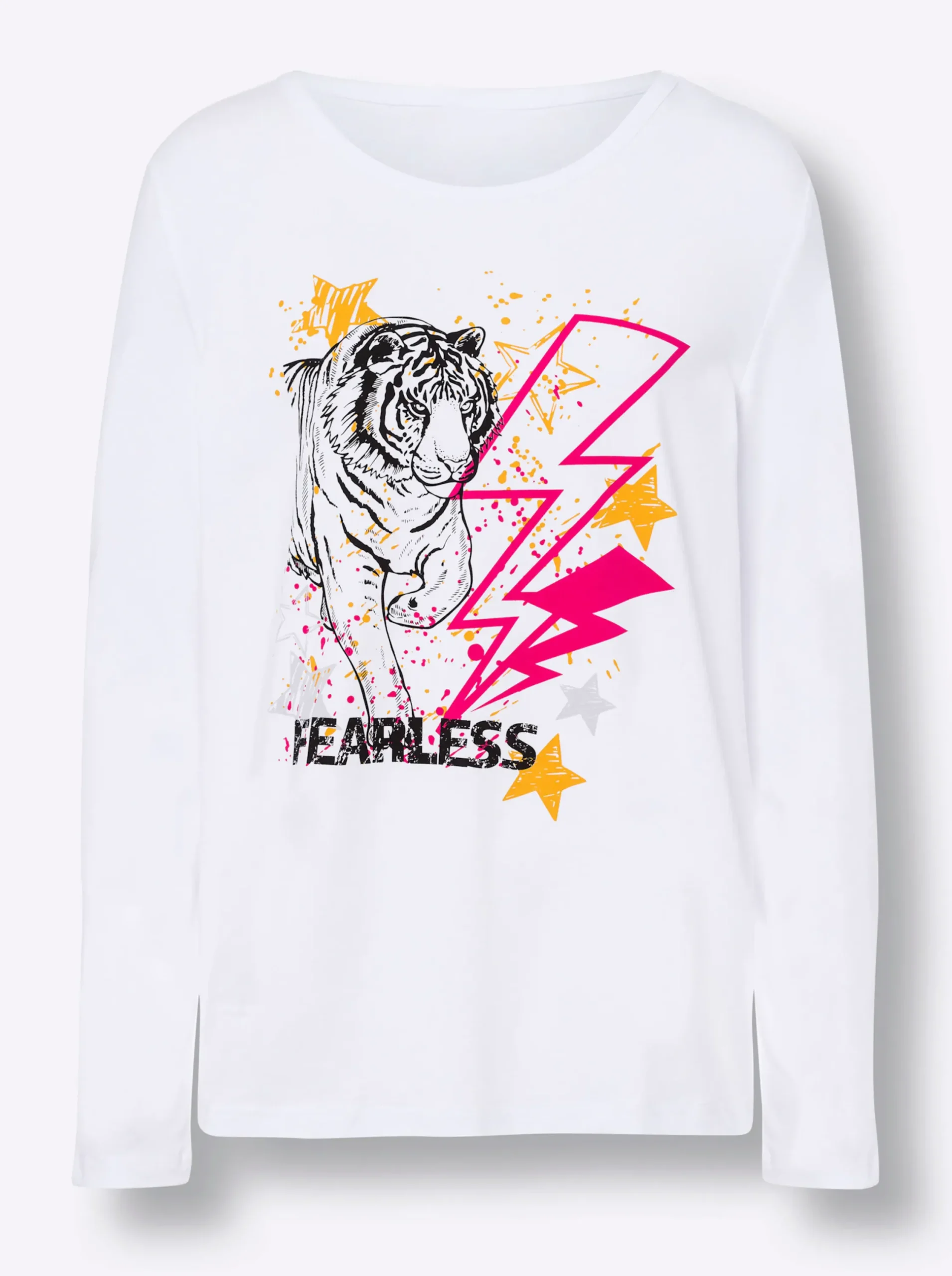 Shirts|heine Langarmshirt mit Lettering weiß