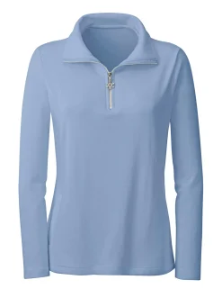 Shirts| Langarmshirt mit Schneeflocken-Anhänger bleu