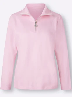 Shirts| Langarmshirt mit Schneeflocken-Anhänger rosé
