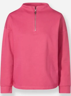 Shirts|heine Langarmshirt mit Stehkragen fuchsia