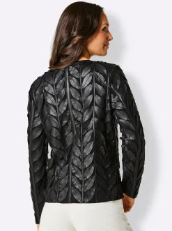 Blazer|CREATION L PREMIUM Lederblazer in exquisiter Lammnappa-Qualität schwarz