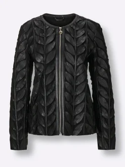 Blazer|CREATION L PREMIUM Lederblazer in exquisiter Lammnappa-Qualität schwarz