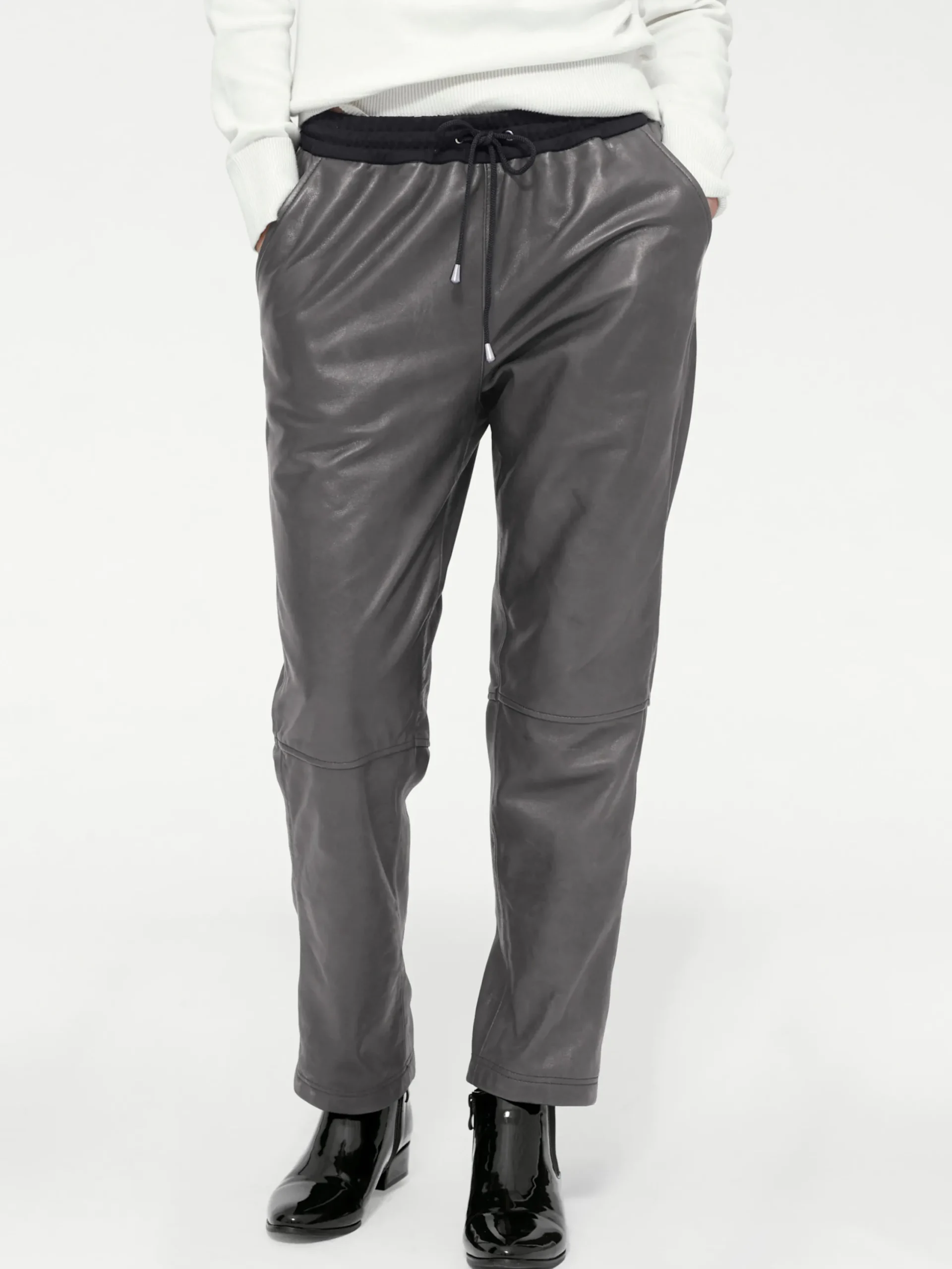 Ledershop|heine Lederhose grau