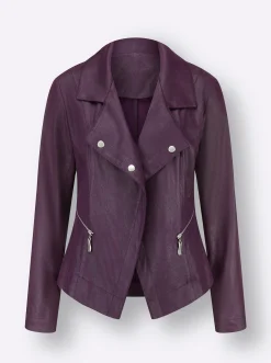 Blazer| Lederimitat-Blazer traube