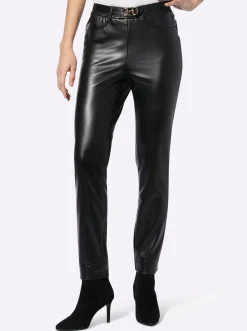 Lederimitat|Hosen|heine Lederimitat-Hose schwarz