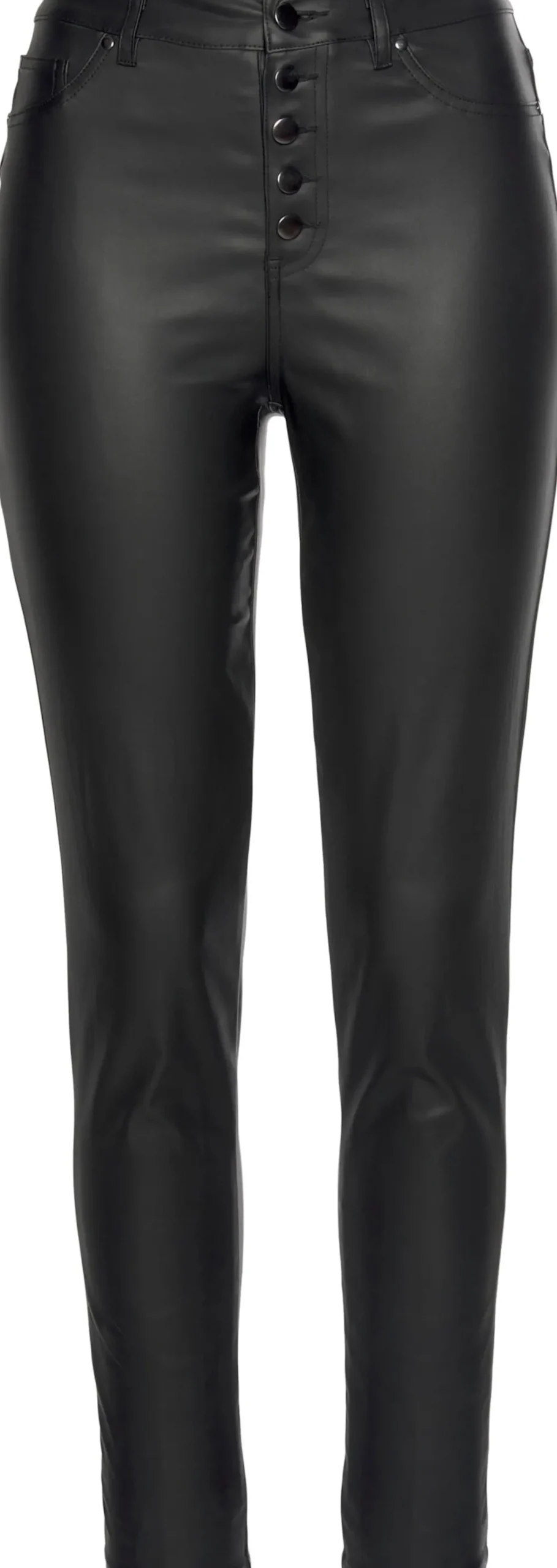 Lederimitat|LASCANA Lederimitathose schwarz