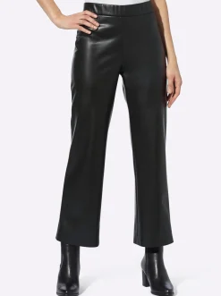 Lederimitat|heine Lederimitat-Hose schwarz