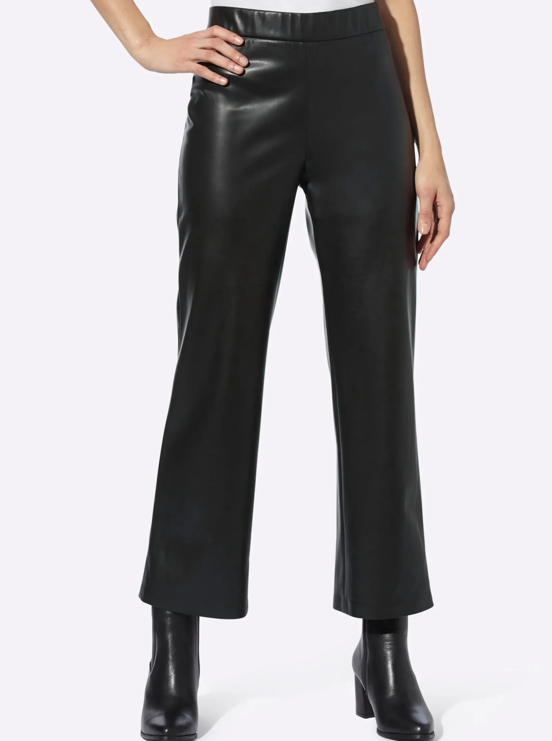 Lederimitat|heine Lederimitat-Hose schwarz