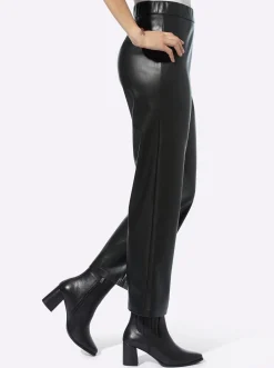 Lederimitat|heine Lederimitat-Hose schwarz