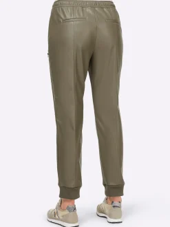 Lederimitat|heine Lederimitathose khaki