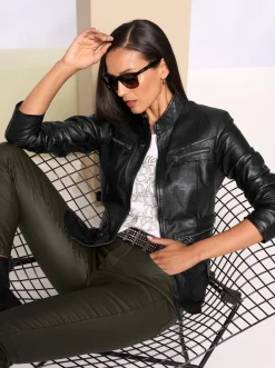 Ledershop|heine Leder-Jacke schwarz