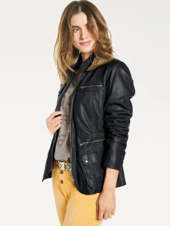 Ledershop|heine Leder-Jacke schwarz